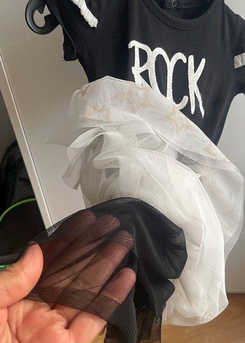 Diğer Kız Çocuk Siyah Rock Punk Elbise