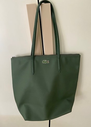 Lacoste Yeşil Fermuarlı Minimalist Kadın Çanta