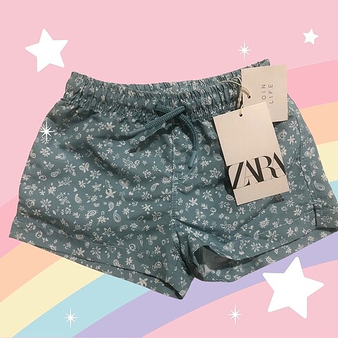 Zara tropikal çiçek desenli plaj mayosu