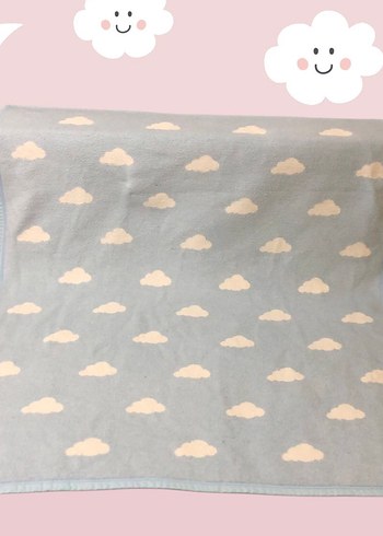 English home Mavi Bulut Desenli bebek Battaniyesi - Görsel 2