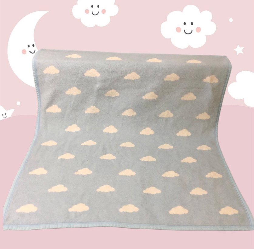 English home Mavi Bulut Desenli bebek Battaniyesi - Görsel 2