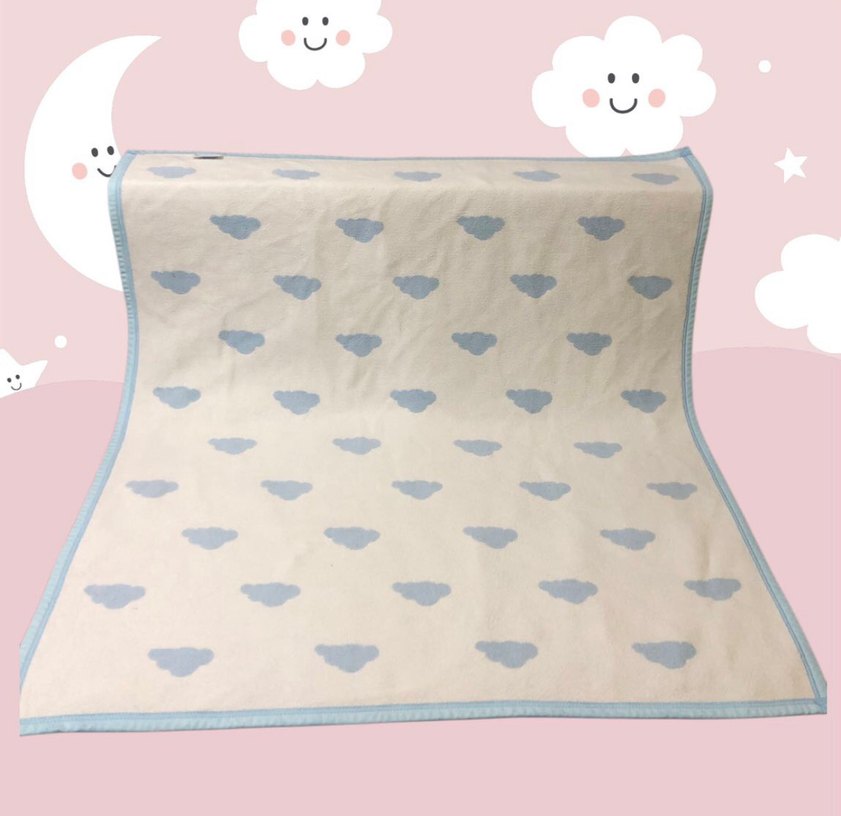 English home Mavi Bulut Desenli bebek Battaniyesi - Görsel 3