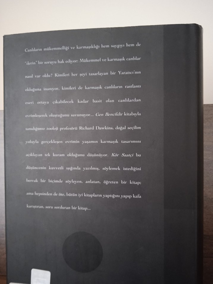 Kör Saatçi - Richard Dawkins (Ciltli - Şömizli) - Görsel 4