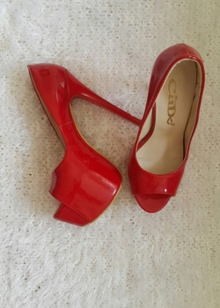 Kırmızı Rugan Ayakkabı - Görsel 4