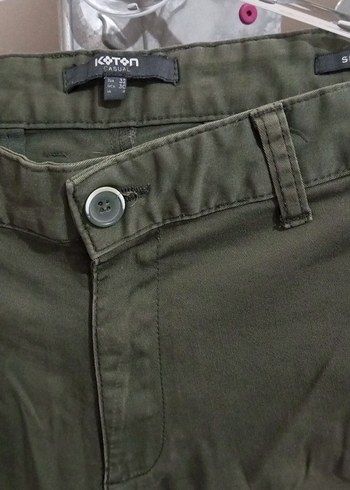 Düğmeli Yeşil Erkek Rahat Pantolon - Görsel 2