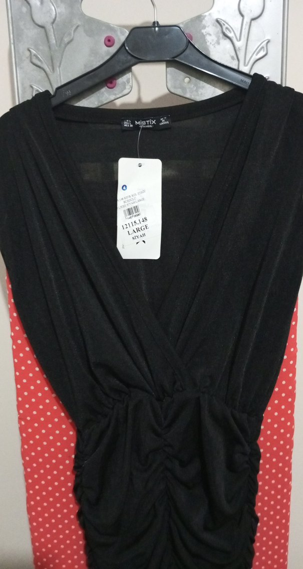 Siyah Mini Elbise - Görsel 3