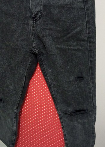 Kadın Siyah Kot Pantolon - Görsel 3
