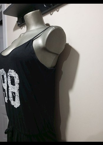 Siyah Spor Kısa Tulum - Görsel 5