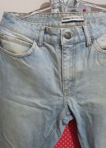 Mavi Düğmeli Erkek Kot Pantolon - Görsel 3