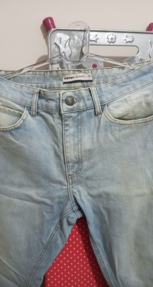 Mavi Düğmeli Erkek Kot Pantolon - Görsel 2