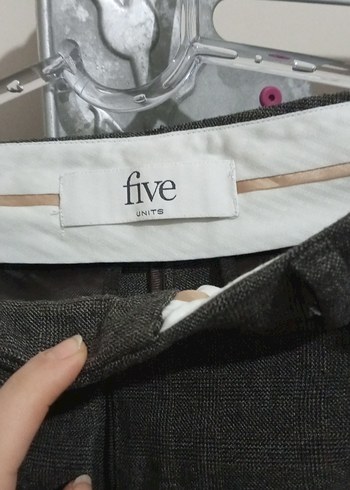 Düğmeli Kahve Kadın Kumaş Pantolon - Görsel 4