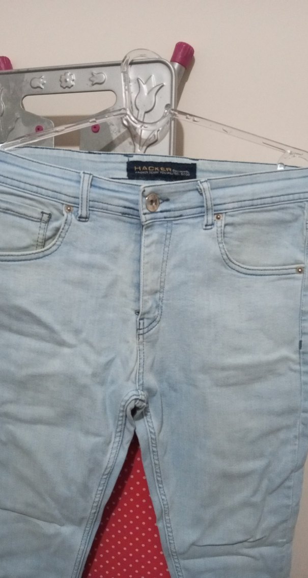 Pastel Mavi Erkek Denim Pantolon - Görsel 2