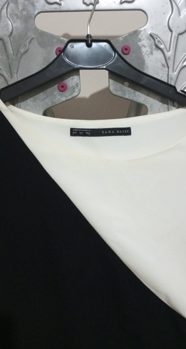 Beyaz Siyah Midi Elbise - Görsel 5