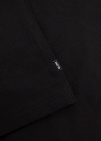 Patta Siyah Pamuklu Oversize Tişört - Görsel 5