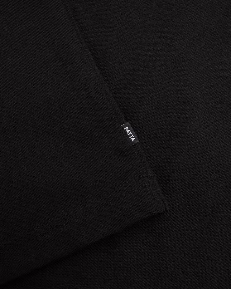 Patta Siyah Pamuklu Oversize Tişört - Görsel 5