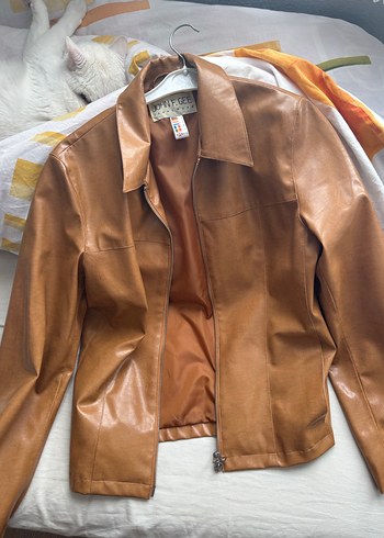 vintage deri ceket - Görsel 3