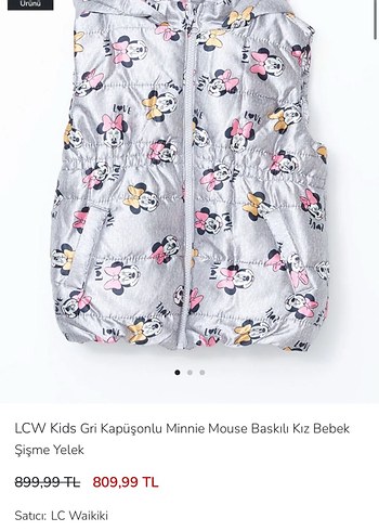 Lc waikiki kız Çocuk Gri Kapüşonlu Fermuarlı Yelek - Görsel 3