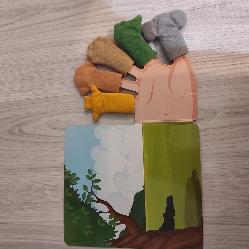 Renkli Hayvan Parmak Kuklaları Seti - Görsel 3