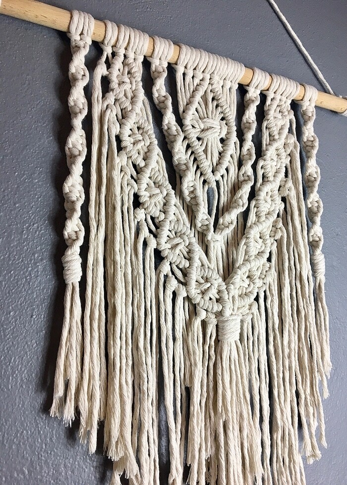 Makrome duvar süsü / Handmade macrame - Görsel 3
