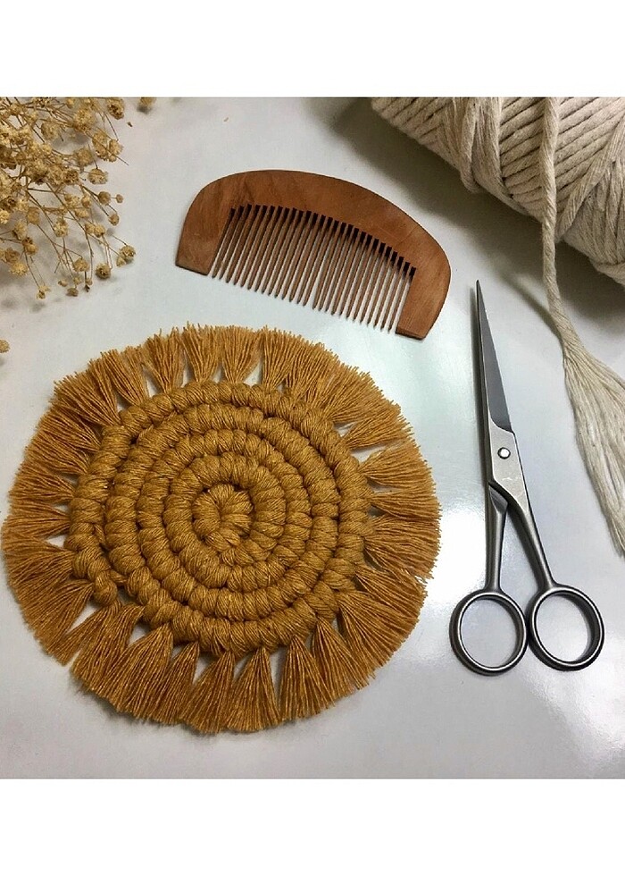 Makrome bardak altlığı - Görsel 3