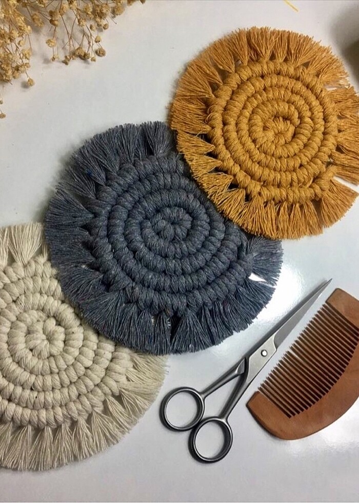 Makrome bardak altlığı - Görsel 4