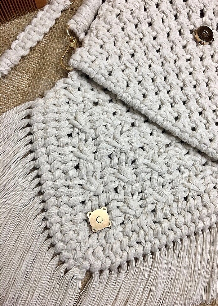 Makrome çanta / macrame bag - Görsel 5
