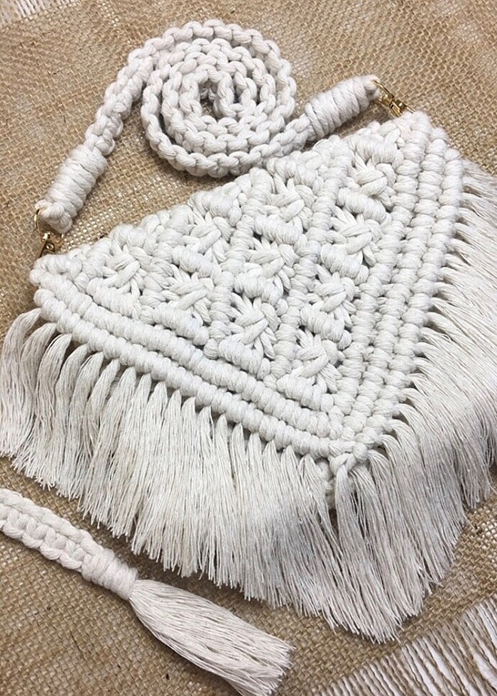 Makrome çanta / macrame bag - Görsel 3