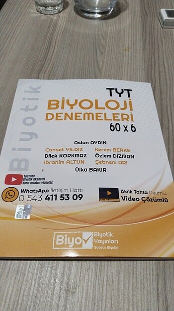 Biyotik yayınları tyt biyoloji denemesi 