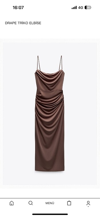 Drape triko elbise