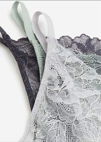 H&M Kadın Dantel tanga H&M marka etiketli