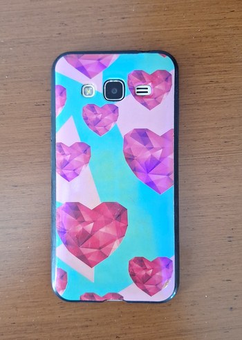 Samsung J3 Parlak Kalp Desenli Telefon Kılıfı - Görsel 3