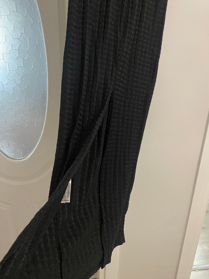 Siyah straplezTriko Elbise - Görsel 4