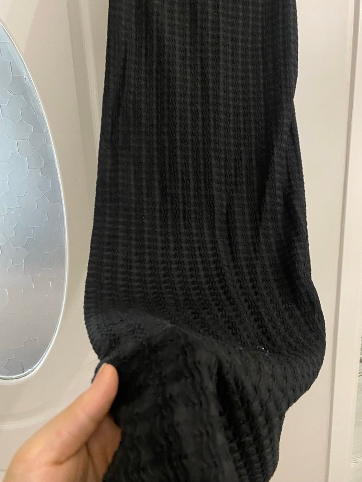 Siyah straplezTriko Elbise - Görsel 3