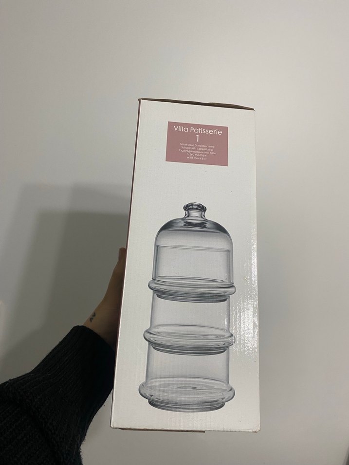 Bej Cam Villa Patisserie Saklama Kabı - Görsel 4