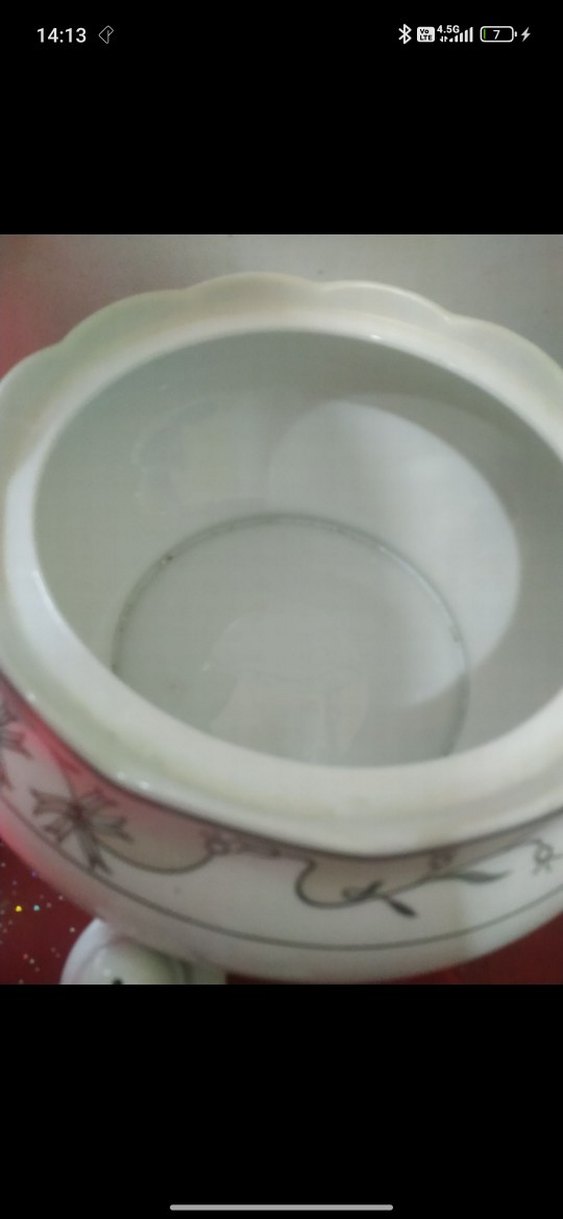 Çiçek Desenli Beyaz Sofra Takımı porselen - Görsel 2