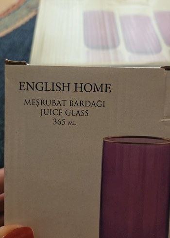 Beden English Home Mor 3'lü Meşrubat Bardağı Seti 9 adet Bardak