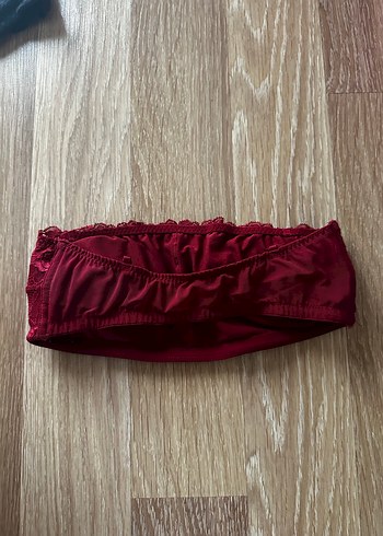 H&M Koyu Kırmızı Dantel Bohem Sütyen H&M