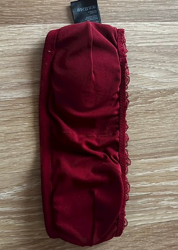 s Beden Koyu Kırmızı Dantel Bohem Sütyen H&M