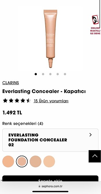  Beden Benefit & Clarins & Too faced maskara, tint ve kapatıcı