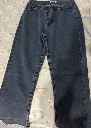 Gri Midi Boy Kadın Denim Pantolon