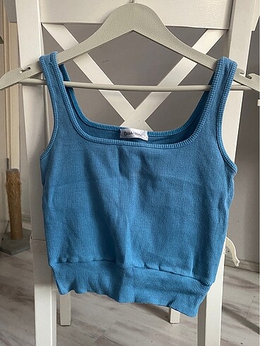 mavi askili crop