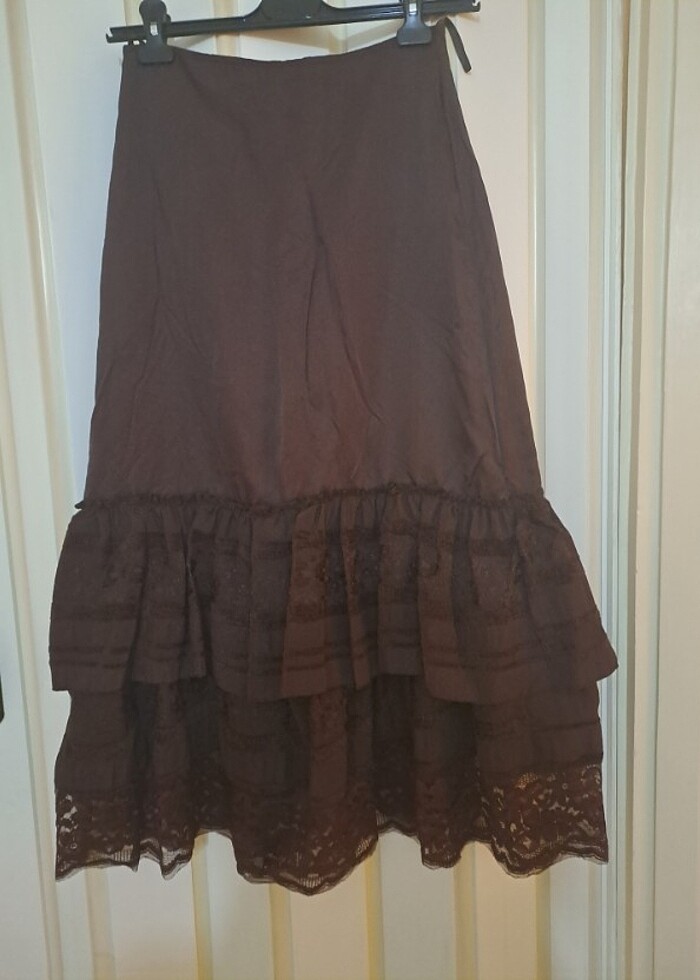 Kahverenginde abiye etek - Görsel 2