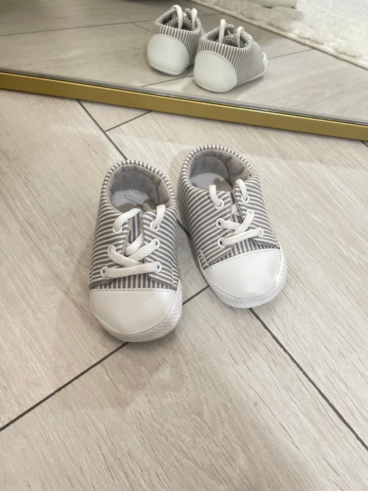 Erkek Bebek İlk Adım Ayakkabısı Çizgili - Görsel 3