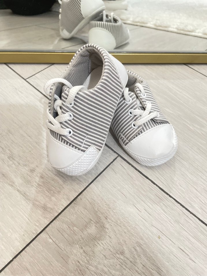 Erkek Bebek İlk Adım Ayakkabısı Çizgili - Görsel 2