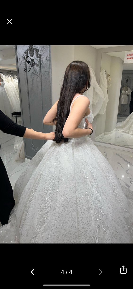 Straplez Prenses Gelinlik - Görsel 4