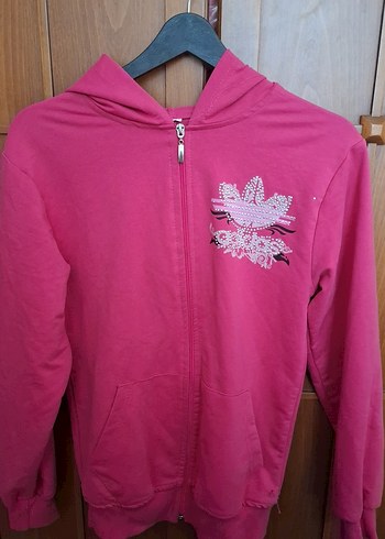 Pembe Kapüşonlu hırka - Görsel 8