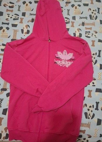 Pembe Kapüşonlu hırka - Görsel 2