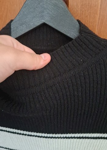 Kadın Boğazlı Triko Kazak - Görsel 3