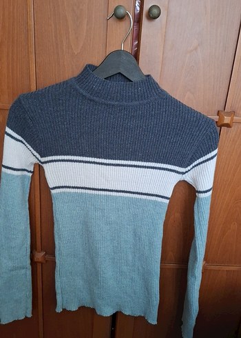 Kadın Boğazlı Triko Kazak - Görsel 5