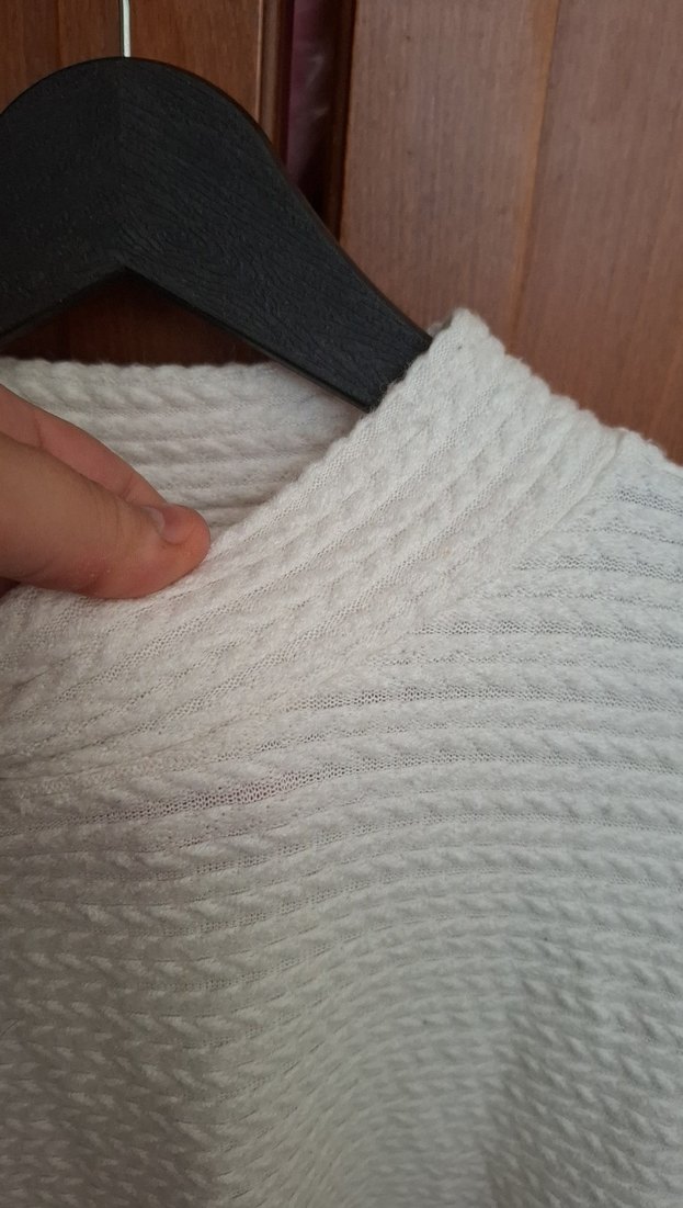 Kadın Beyaz Örgü Uzun Kollu Kazak - Görsel 5